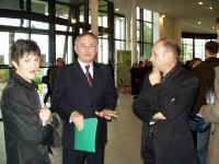 Nathalie Maury, Mr le Directeur adjoint du CHU de Poitiers et Michel Daout, cadre suprieur du service d'imagerie du CHU de Poitiers